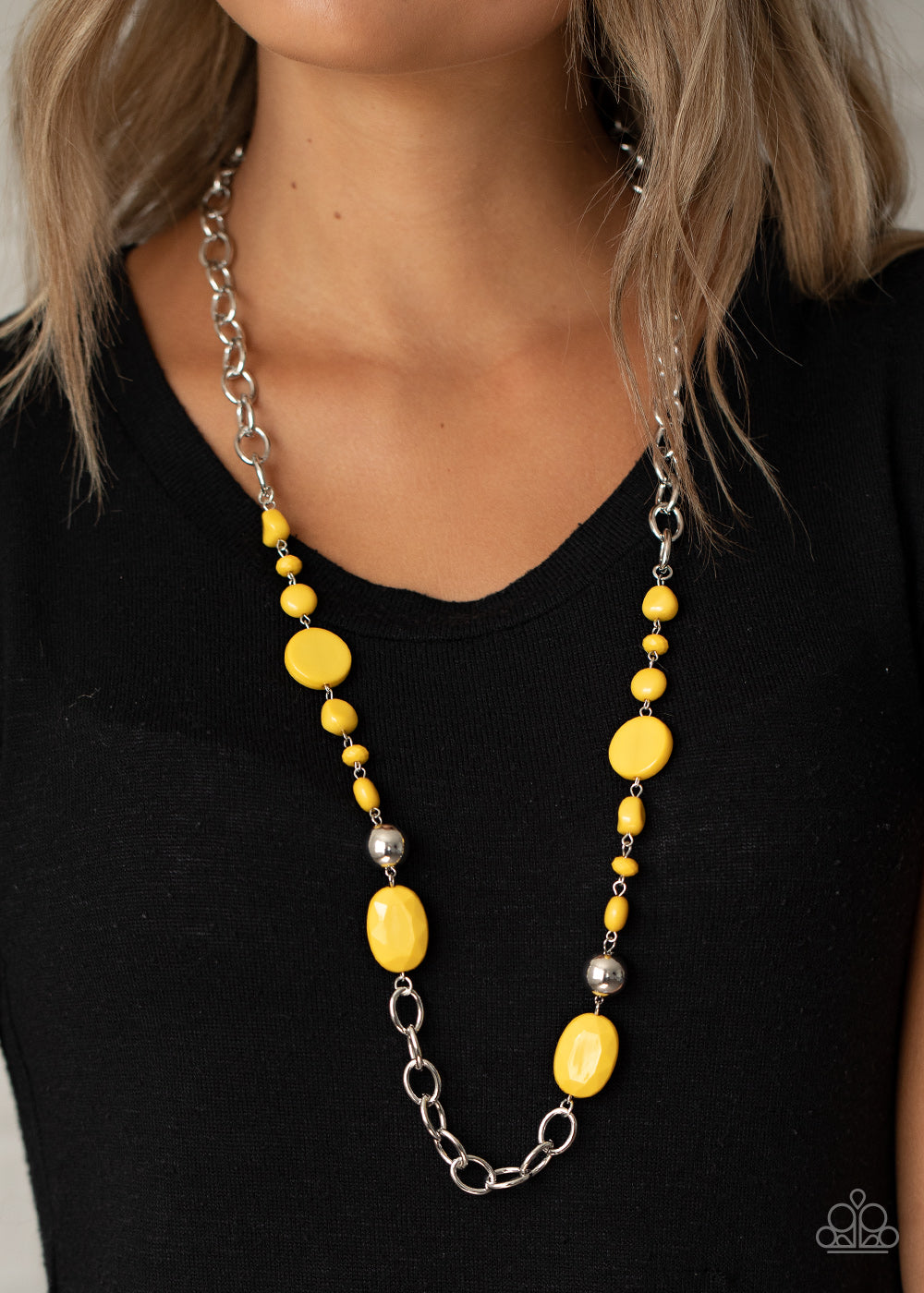 When I GLOW Up - Yellow Paparazzi Necklace