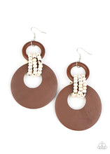 Load image into Gallery viewer, Beach Day Drama - Brown Paparazzi Earrings
