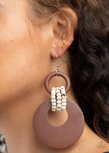 Load image into Gallery viewer, Beach Day Drama - Brown Paparazzi Earrings
