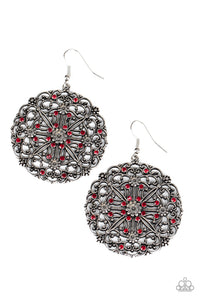 Oh MANDALA! - Red / Black Earrings