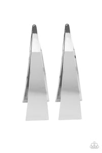 Underestimated Edge - Silver Paparazzi Earrings