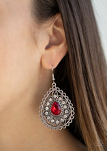 Load image into Gallery viewer, Eat, Drink, and BEAM Merry - Red Paparazzi Earrings
