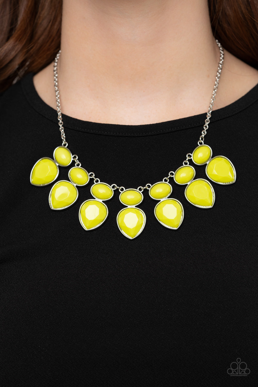 Modern Masquerade - Yellow Paparazzi Necklace