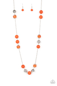 Fruity Fashion - Orange Paparazzi Necklace - #2339