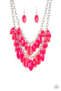 Palm Beach Beauty - Pink Paparazzi Necklace