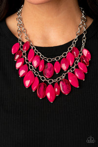 Palm Beach Beauty - Pink Paparazzi Necklace
