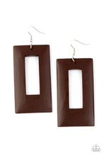 Load image into Gallery viewer, Totally Framed - Brown Paparazzi Earrings
