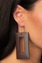 Load image into Gallery viewer, Totally Framed - Brown Paparazzi Earrings
