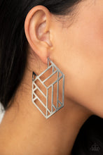 Load image into Gallery viewer, Gotta Get GEO-ing - Silver Paparazzi Earrings

