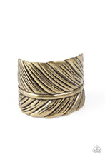 Load image into Gallery viewer, Where Theres a QUILL, Theres a Way - Brass Cuff
