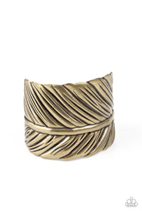 Where Theres a QUILL, Theres a Way - Brass Cuff