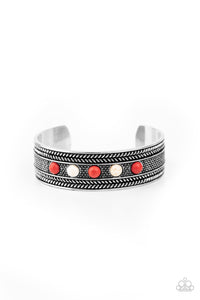 Quarry Quake - Red Paparazzi Bracelet