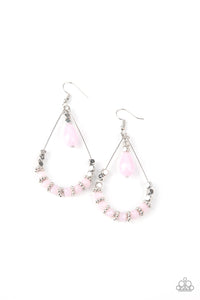 Lovely Lucidity - Pink Paparazzi Earrings