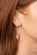 Load image into Gallery viewer, Twisted Tango - Rose Gold Paparazzi Earrings
