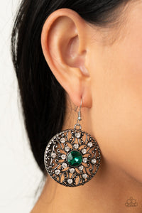 GLOW Your True Colors - Green Paparazzi Earrings