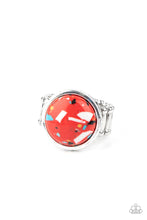 Load image into Gallery viewer, Marble Mosaic - Red Paparazzi Ring
