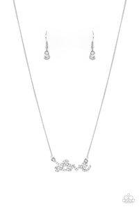 Head Over Heels In Love - White Paparazzi Necklace