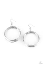 Load image into Gallery viewer, Urban-Spun - Silver Paparazzi Earrings
