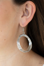 Load image into Gallery viewer, Urban-Spun - Silver Paparazzi Earrings
