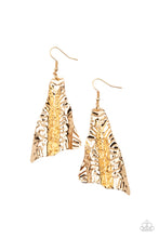 Load image into Gallery viewer, How FLARE You! - Gold Paparazzi Earrings
