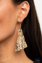 Load image into Gallery viewer, How FLARE You! - Gold Paparazzi Earrings
