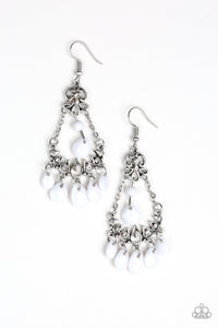 Malibu Sunset - White - Earrings