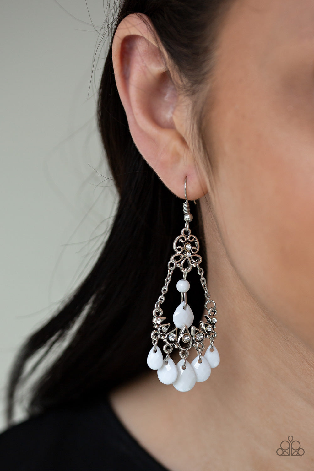 Malibu Sunset - White - Earrings