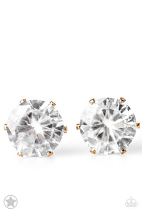 Just In TIMELESS - Gold - Paparazzi Blockbuster Earrings