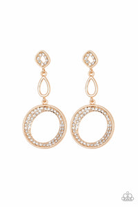 On The Glamour Scene - Gold - Earrings