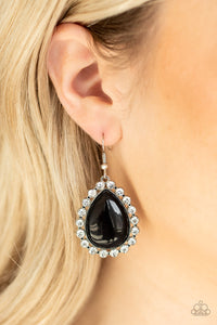 Teardrop Trendsetter - Black - Earrings