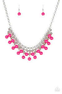 Friday Night Fringe - Pink - Necklace