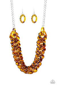 Comin In HAUTE - Brown - Paparazzi Necklace