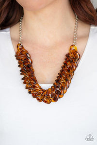 Comin In HAUTE - Brown - Paparazzi Necklace