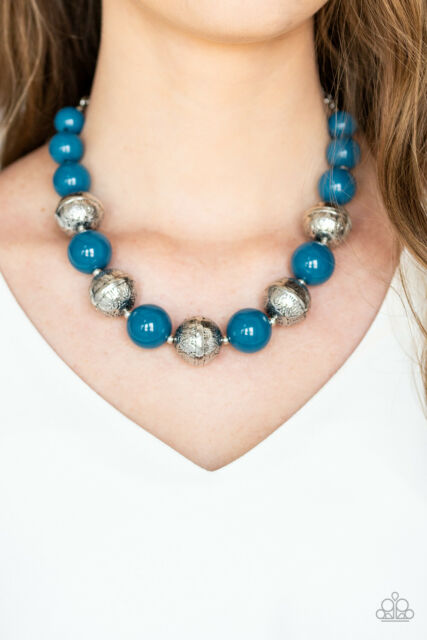 Floral Fusion - Blue Paparazzi Necklace