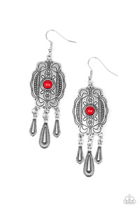 Natural Native - Red - Paparazzi Earrings