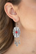 Load image into Gallery viewer, Natural Native - Red - Paparazzi Earrings
