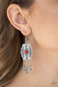 Natural Native - Red - Paparazzi Earrings