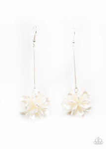 Swing Big - White Paparazzi Earrings